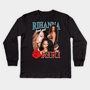 VINTAGE RIHANNA BAD GAL Kids Long Sleeve T-Shirt